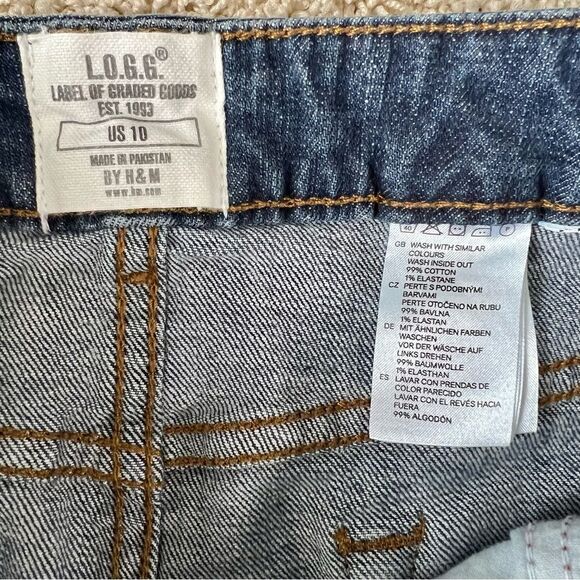 LOGG BY H&M Denim Jean Mini Skirt Blue Size 10 - Picture 3 of 6
